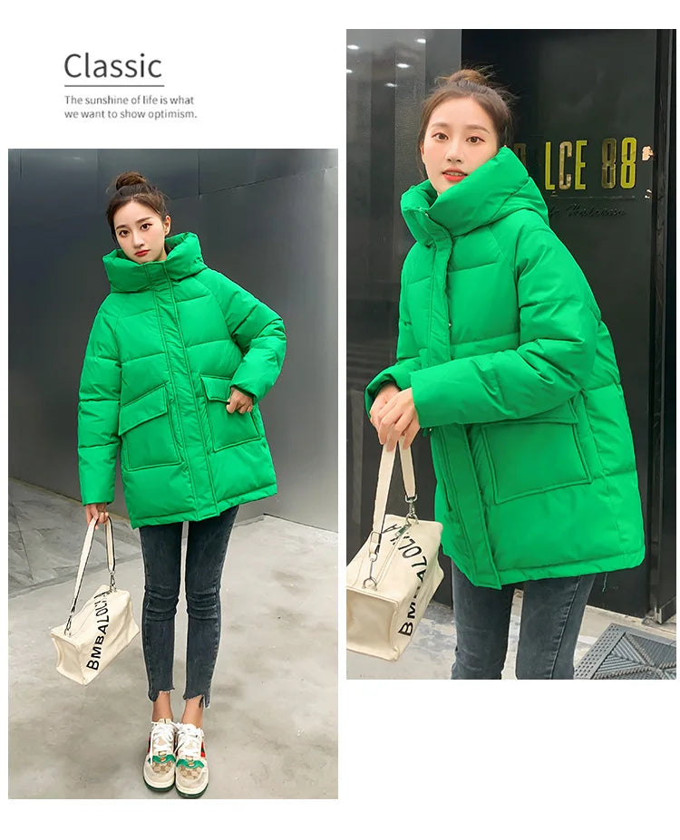 Women Winter Oversize Outwear Cotton Down Coat