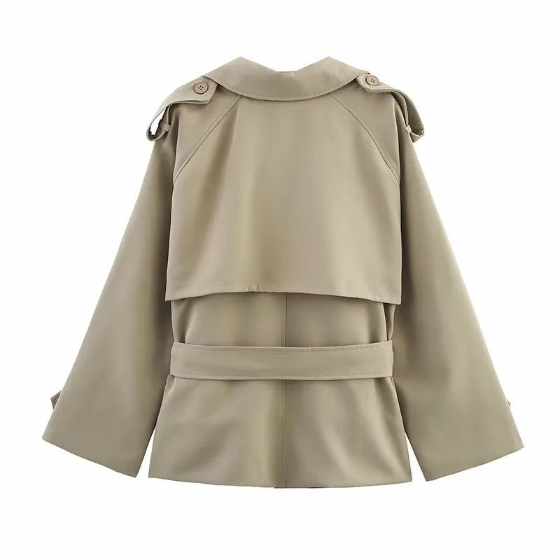 Women Casual Loose Jackets Lapel Long Sleeves