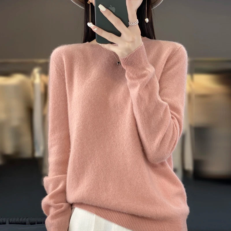100% Merino Wool Cashmere Sweater for Women