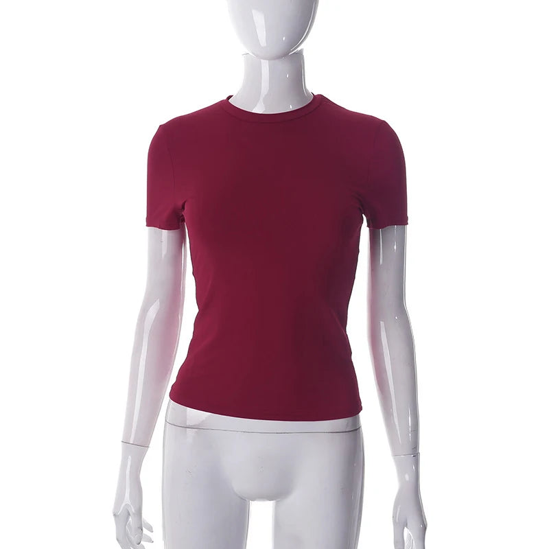 2023 Women's Solid Crop T-Shirt