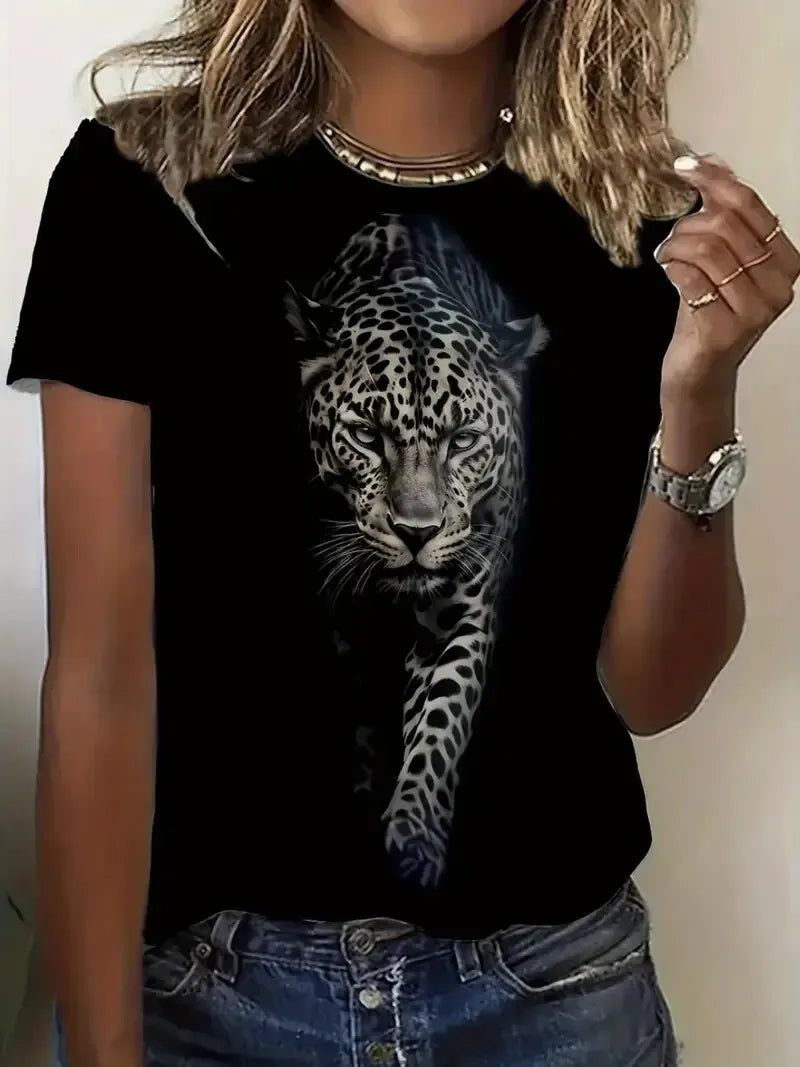 Summer Leopard 3D Print T-shirt