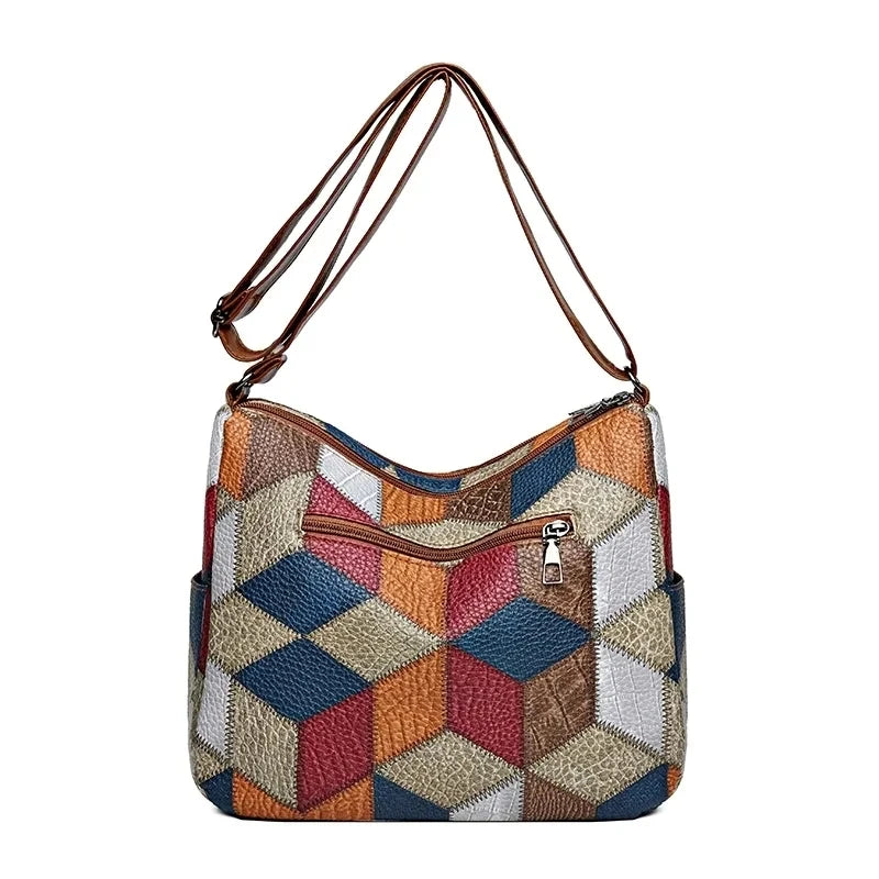 Elegant Vintage Multi-pocket Crossbody Bag