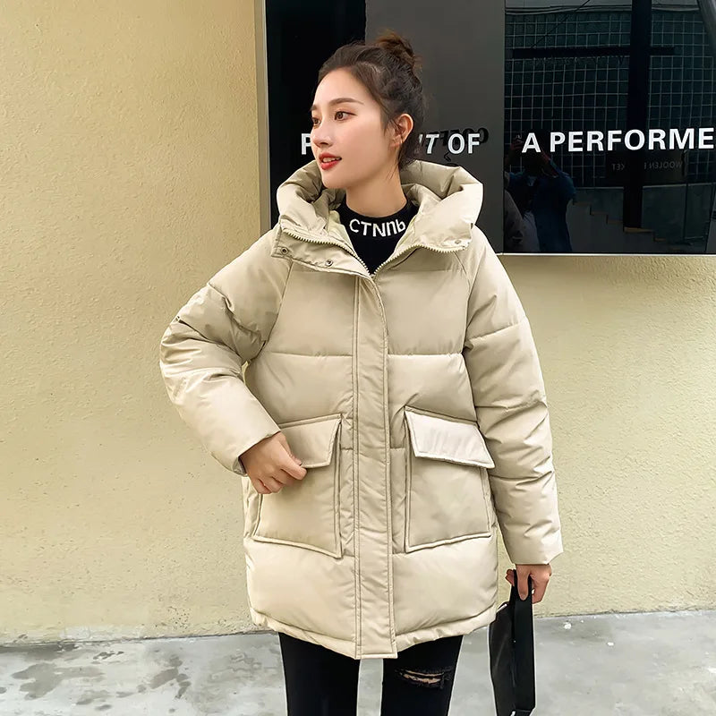 Women Winter Oversize Outwear Cotton Down Coat