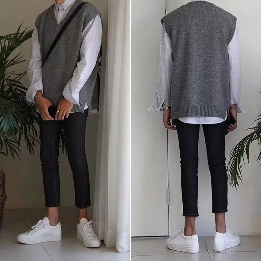 Men’s V-Neck Knitted Sweater Vest