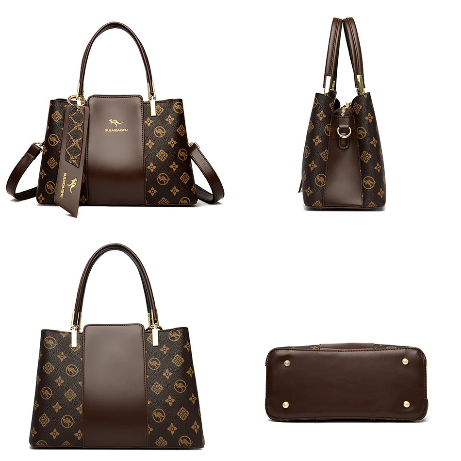 Luxury Print Leather Women’s Shoulder Bag