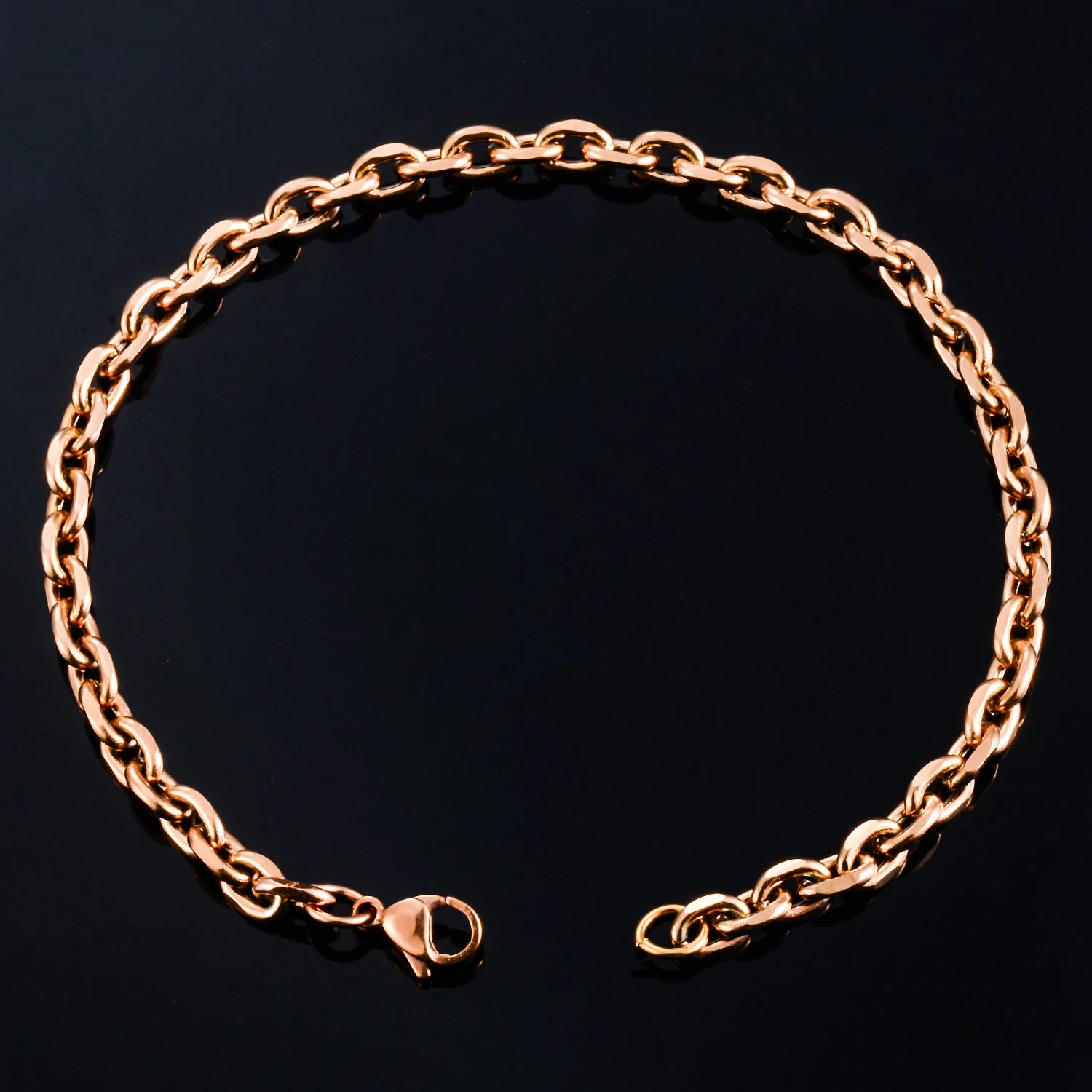 Stainless Steel O Shape Link Chain Bracelet