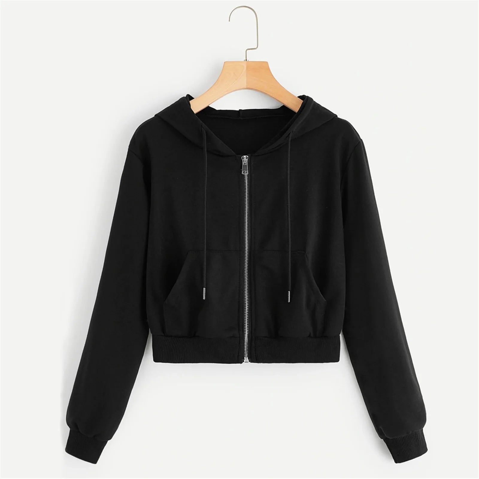 Women's Casual Zip Pocket Hoodie Jacket