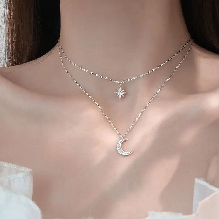 Crystal Zircon Butterfly Pendant Necklace