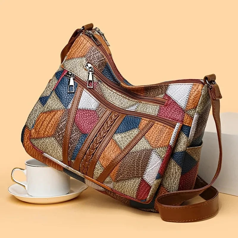 Elegant Vintage Multi-pocket Crossbody Bag