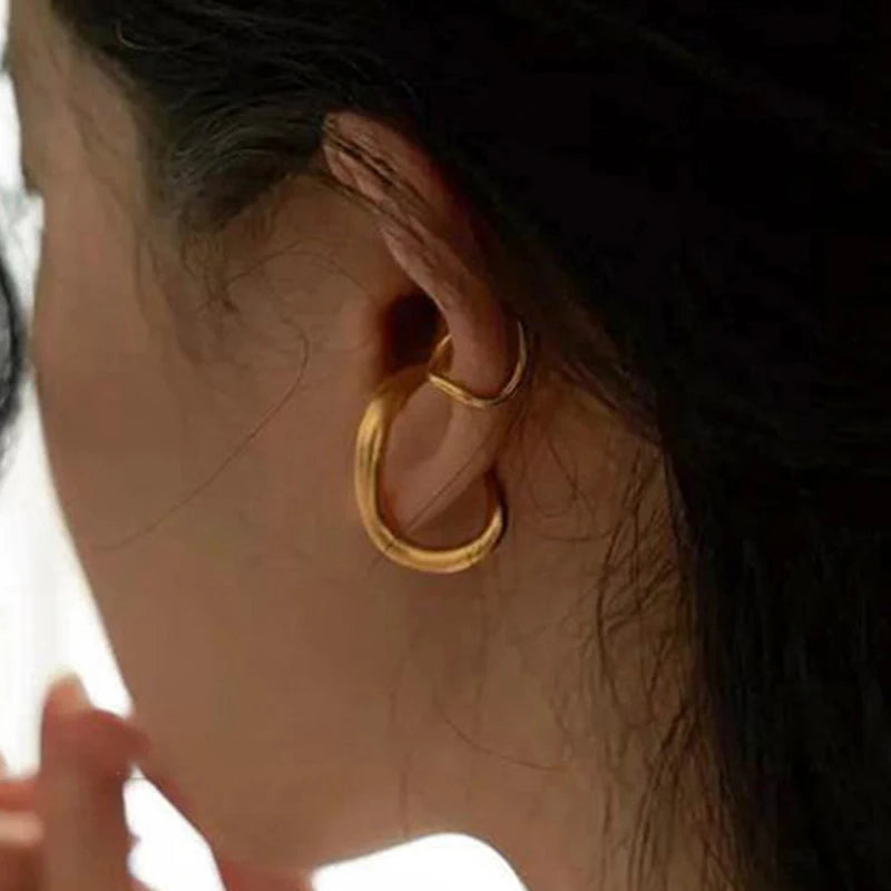 Punk Geometric Ear Cuff Earrings