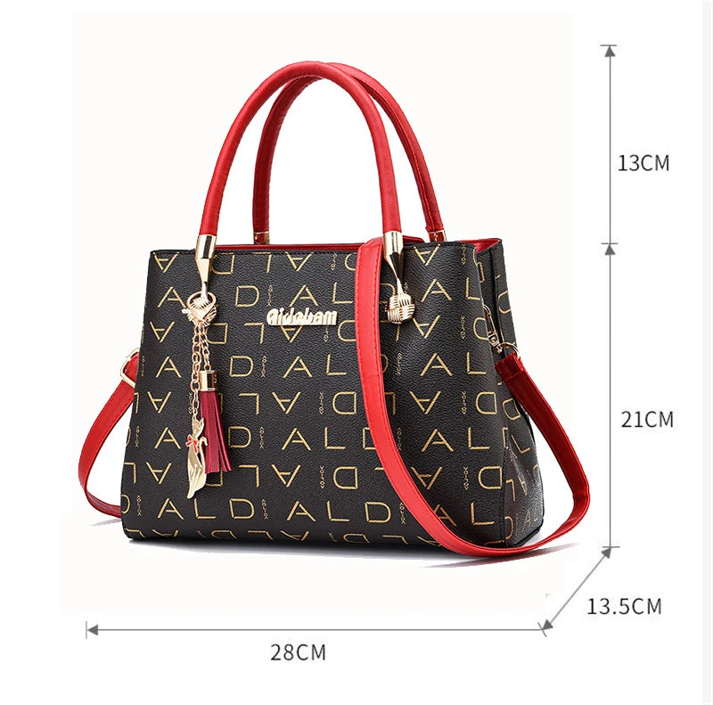 PU Leather Luxury Crossbody Tote Bag