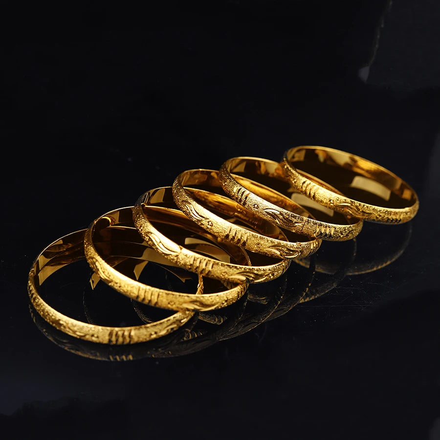 6-Piece Ethiopian Copper Bracelets Set