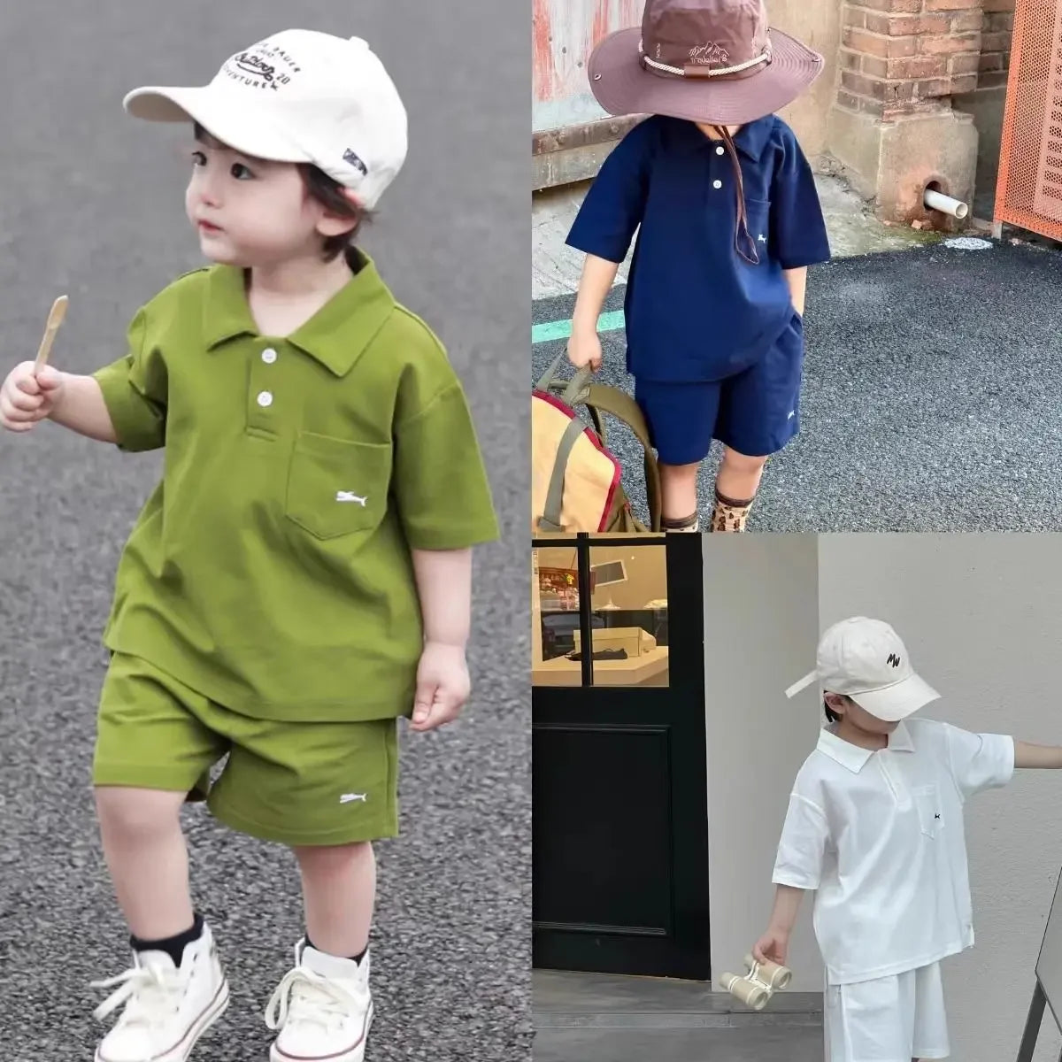 Boys' Sporty Short Sleeve & Pants Set