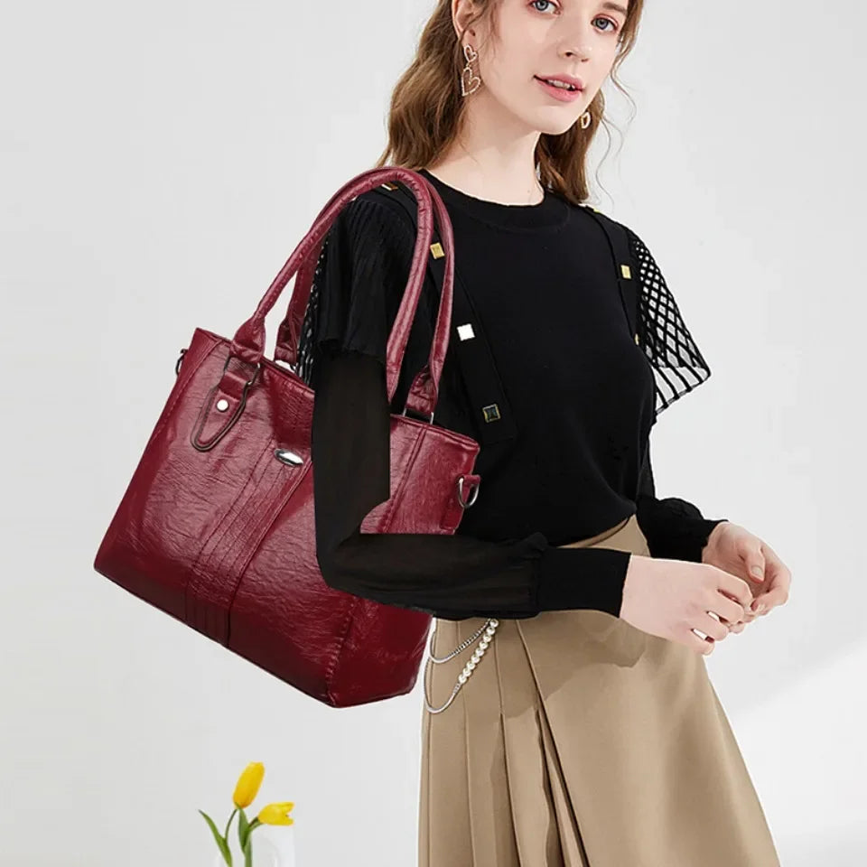 Vintage Soft Leather Handbag for Women