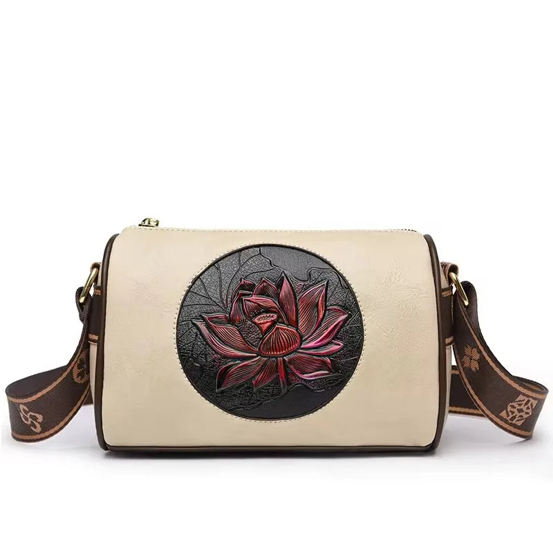Luxury Print Leather Women’s Shoulder Bag