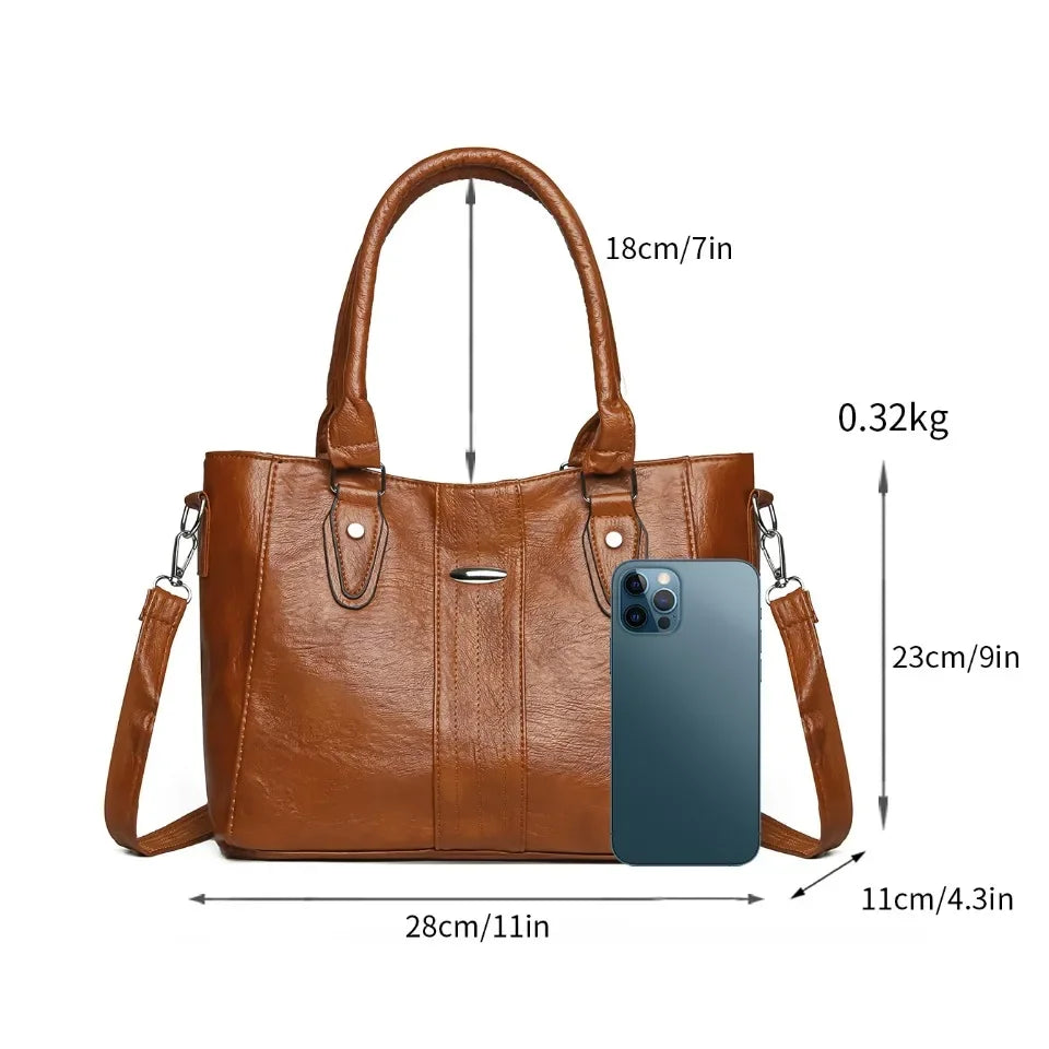 Vintage Soft Leather Handbag for Women