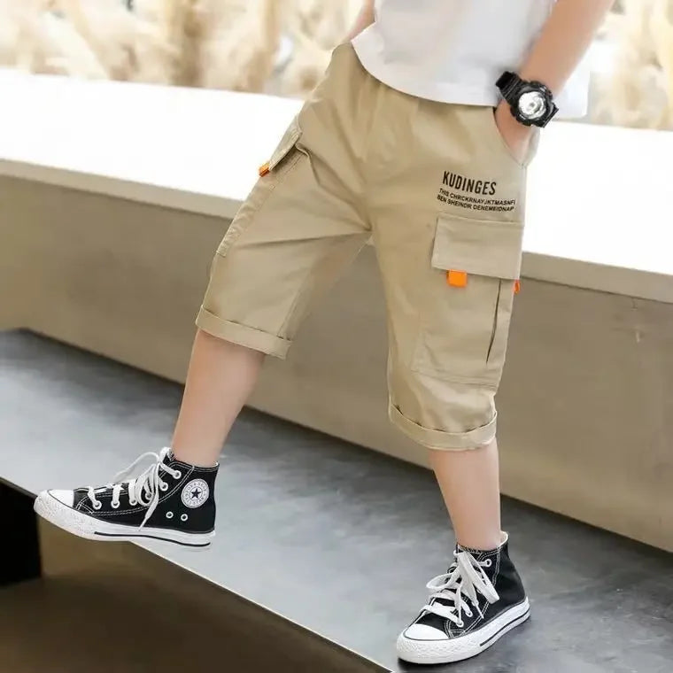 Boys Summer Loose Cargo Shorts