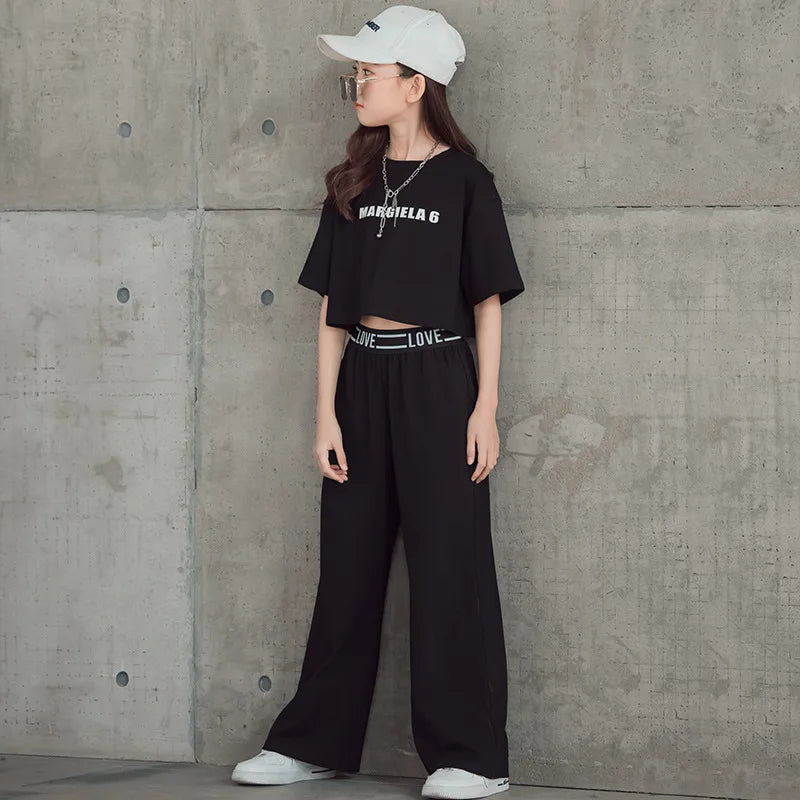 Teen Girls' Letter Top & Pants Set
