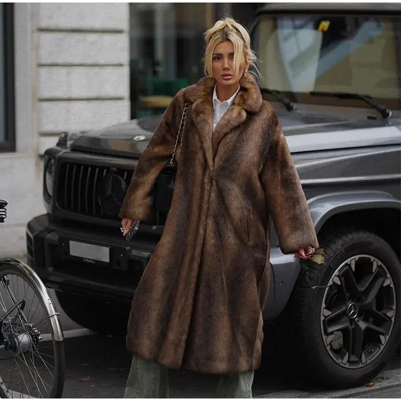 Winter Warm Thick Women Faux Fur Coats