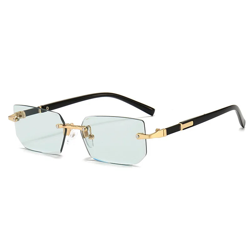 Rimless Classic Square Sunglasses