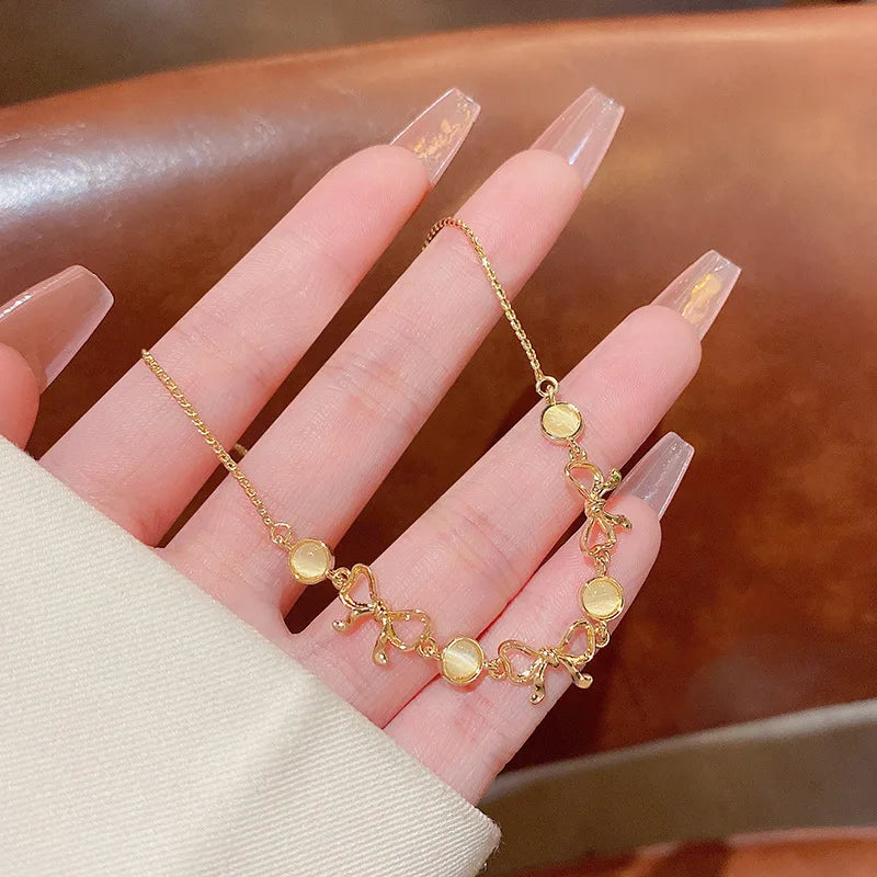 7Pcs Punk Vintage Gold Arrowhead Bracelets Set