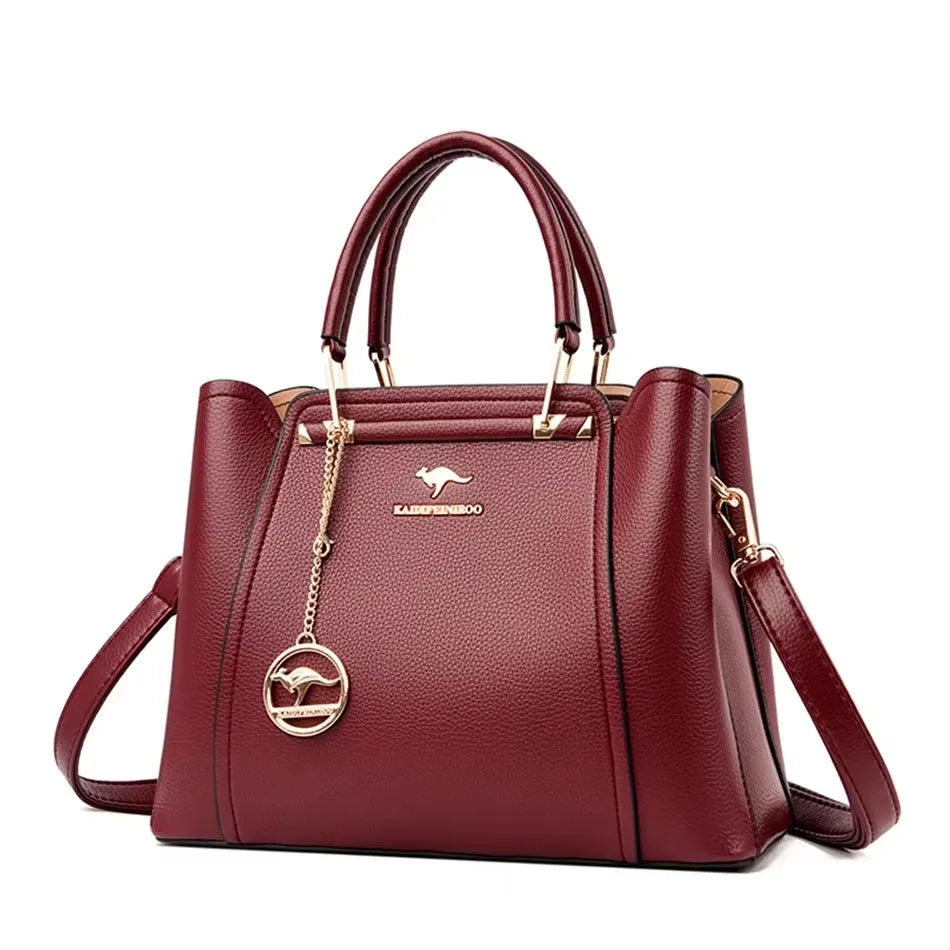 Luxury Print Leather Women’s Shoulder Bag