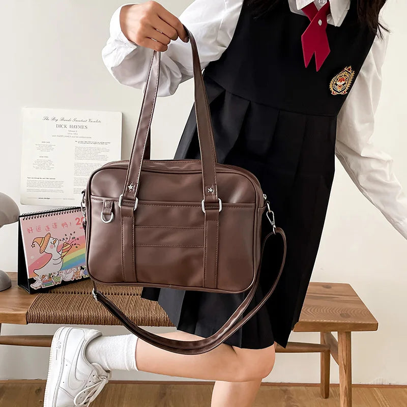 Japanese JK Style PU Leather Shoulder Bag