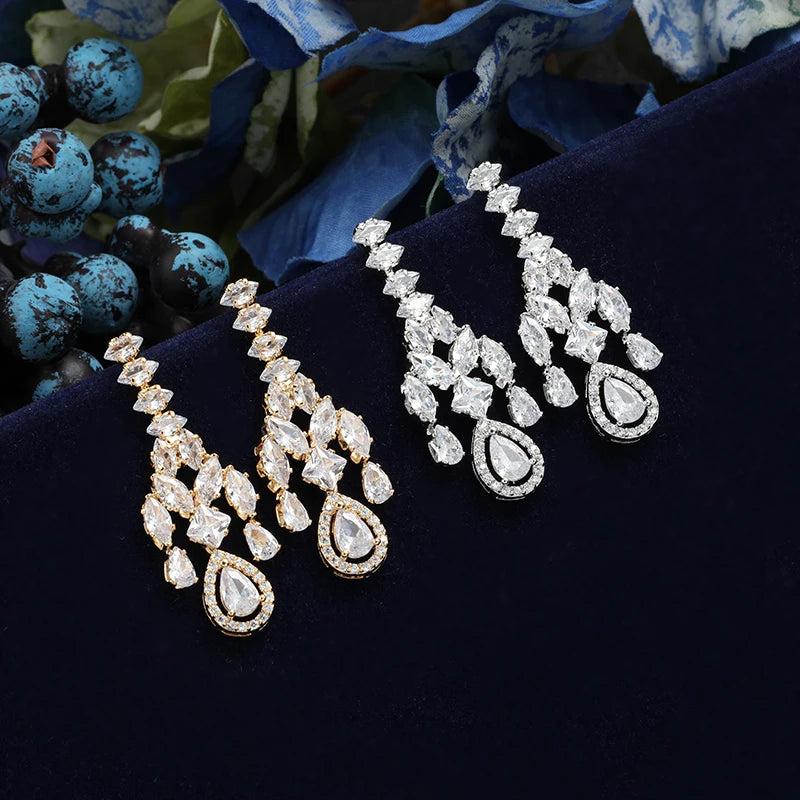 Retro Zircon Engagement Jewelry Set