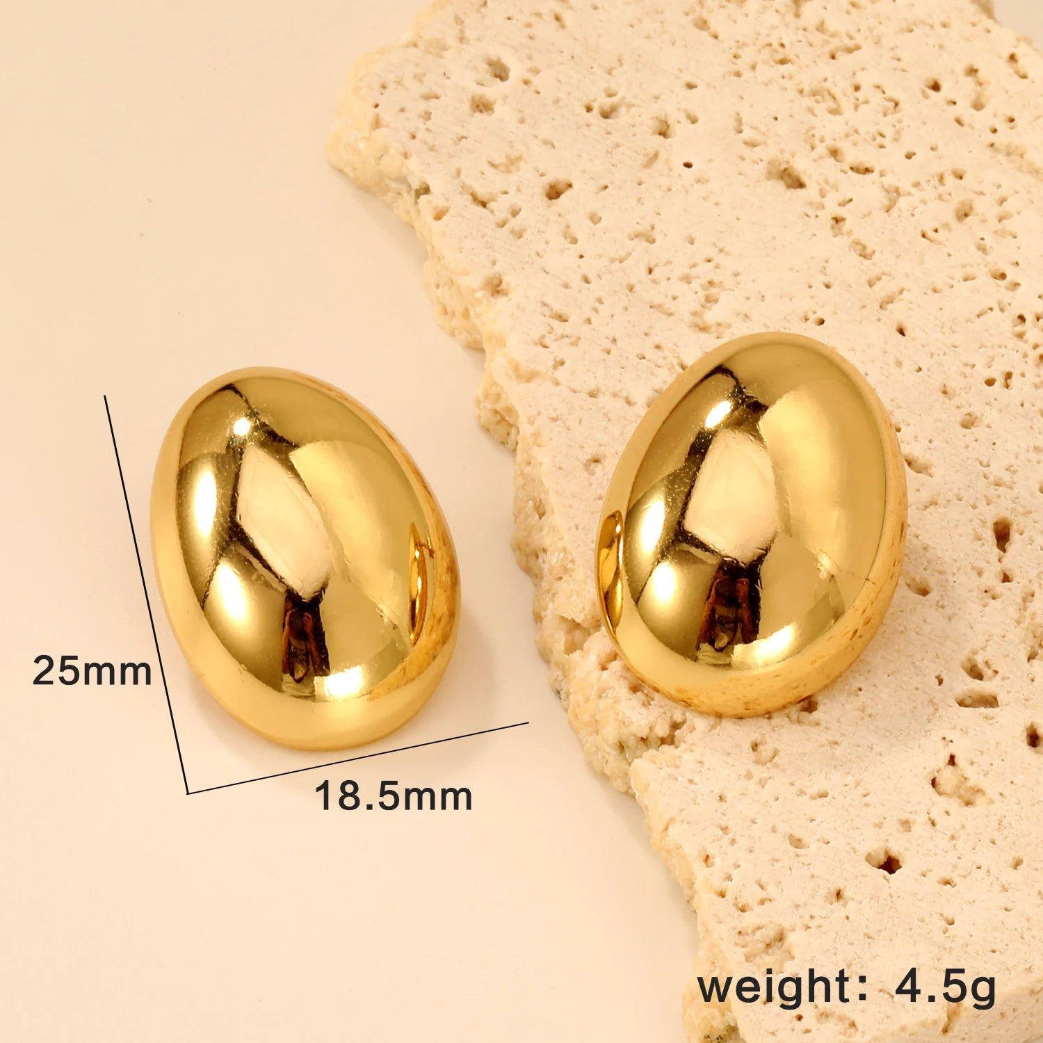 LUXUSTEEL Shell Water Drop Pearl Stud Earrings