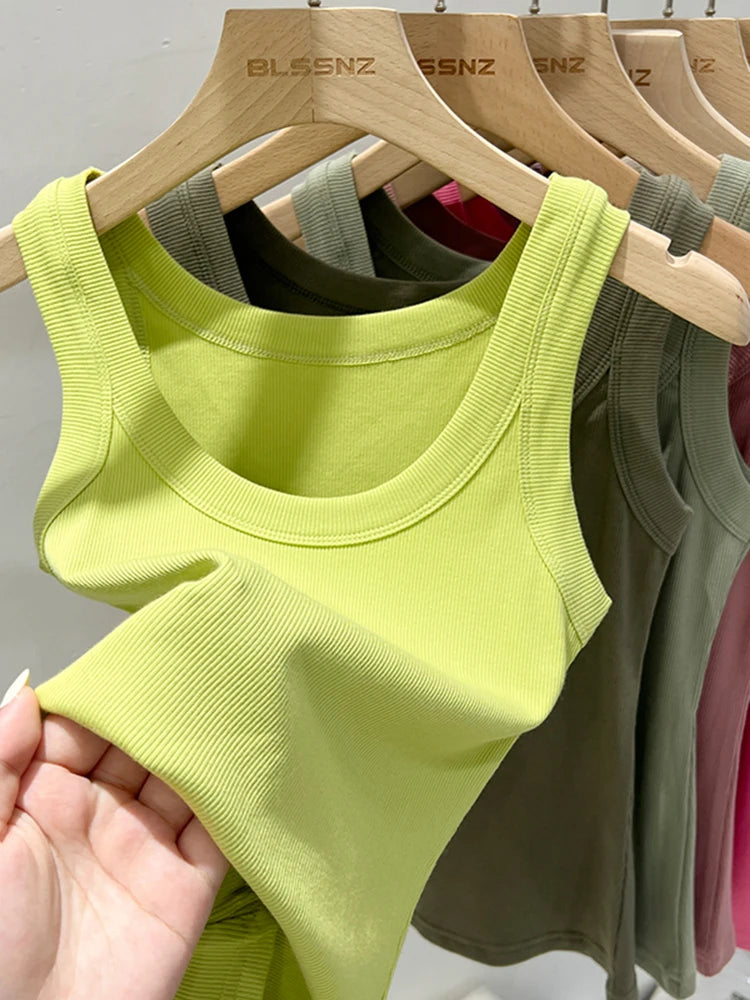 Women’s Ribbed Round Neck Tank Top
