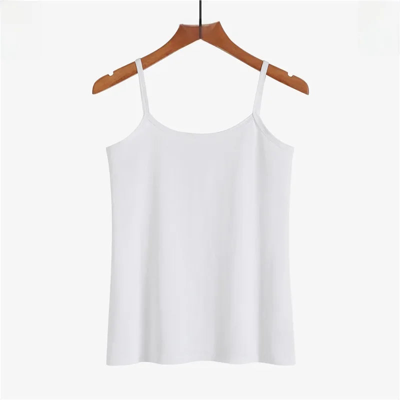 Pure Cotton White Sleeveless Tank Top