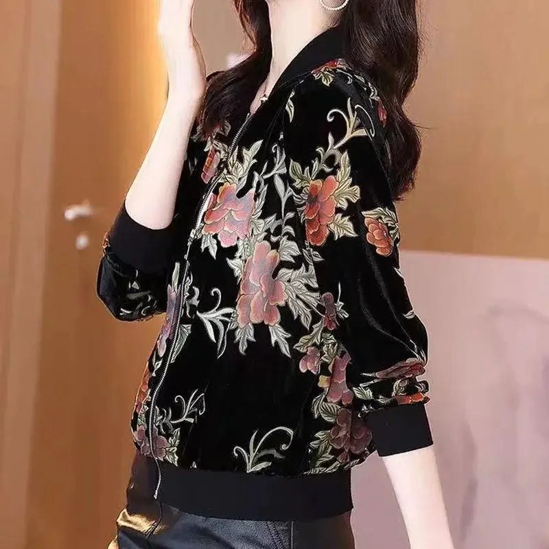 Women’s Trendy Loose-Fit Baseball Jacket
