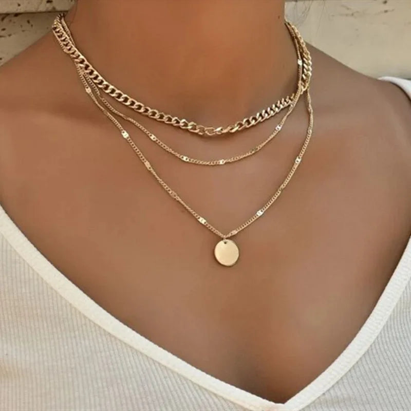 Bohemian Multilayer Stick Pendant Necklace