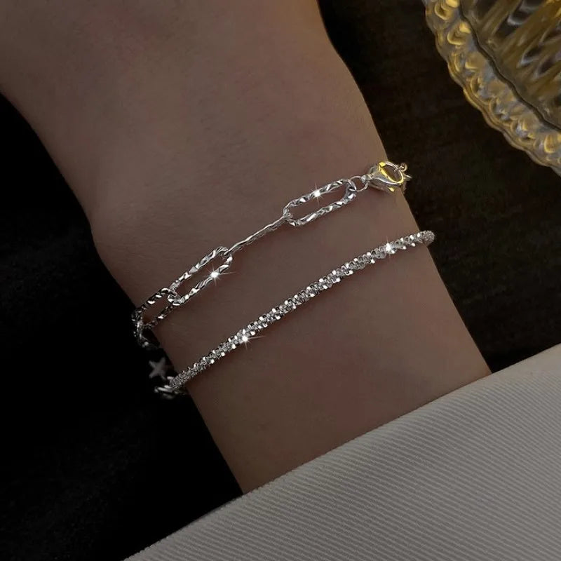 Luxury AAA Zircon Opal Clover Adjustable Bracelet