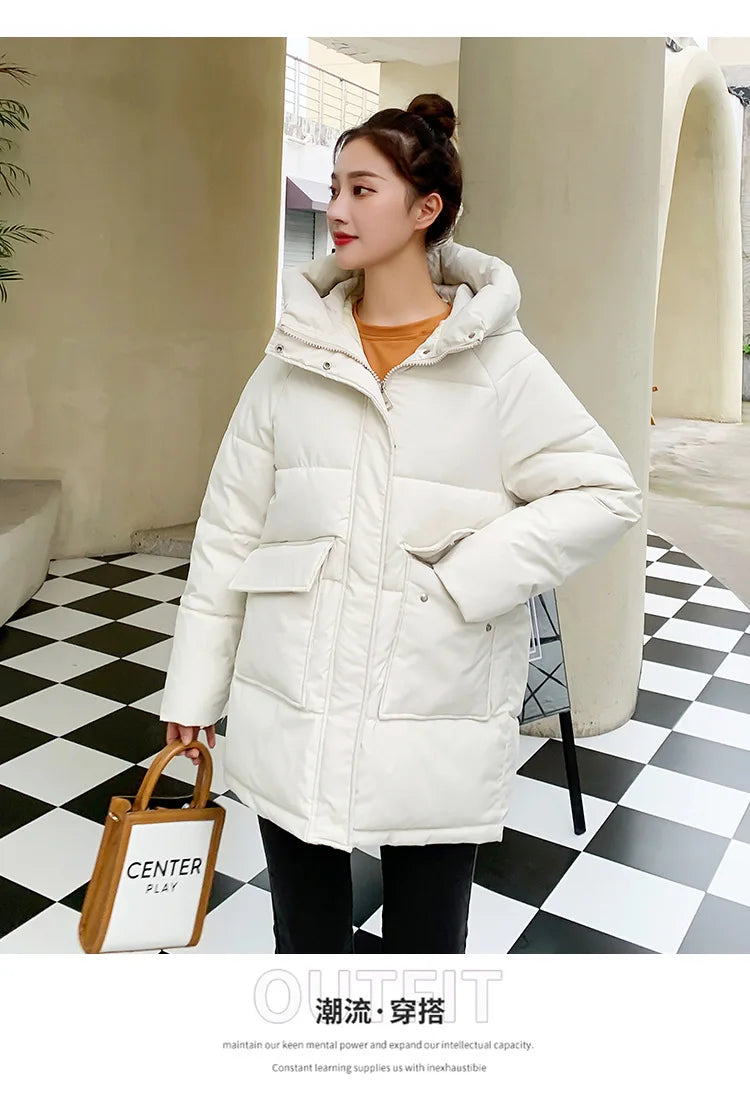 Women Winter Oversize Outwear Cotton Down Coat