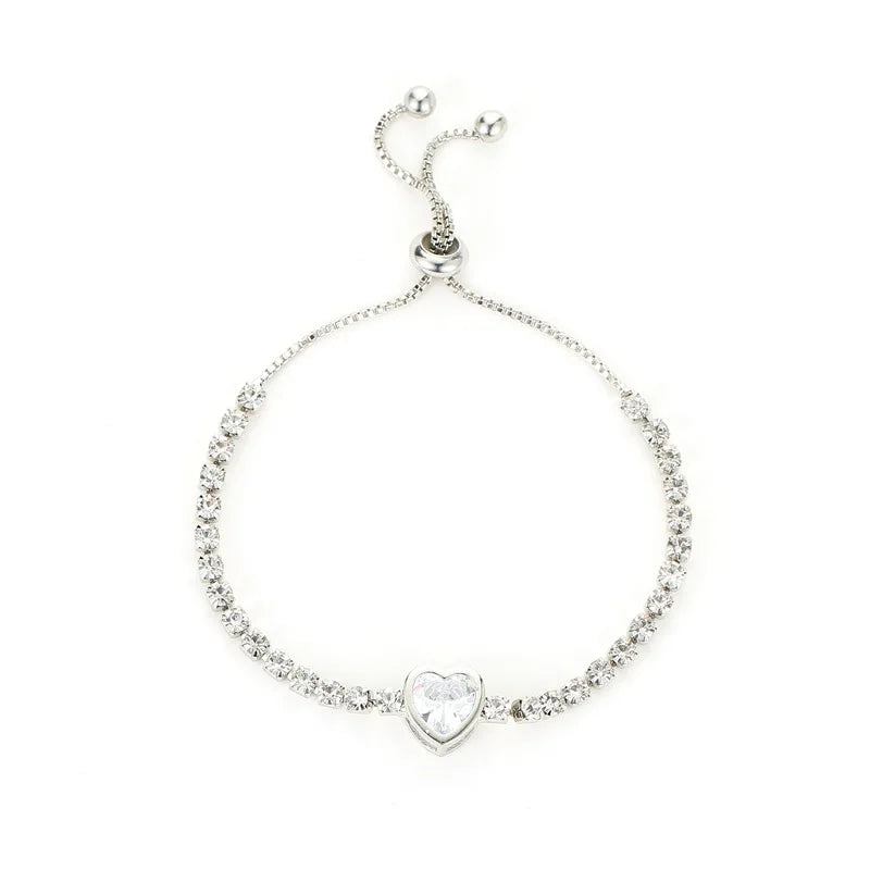 Luxury AAA Zircon Opal Clover Adjustable Bracelet