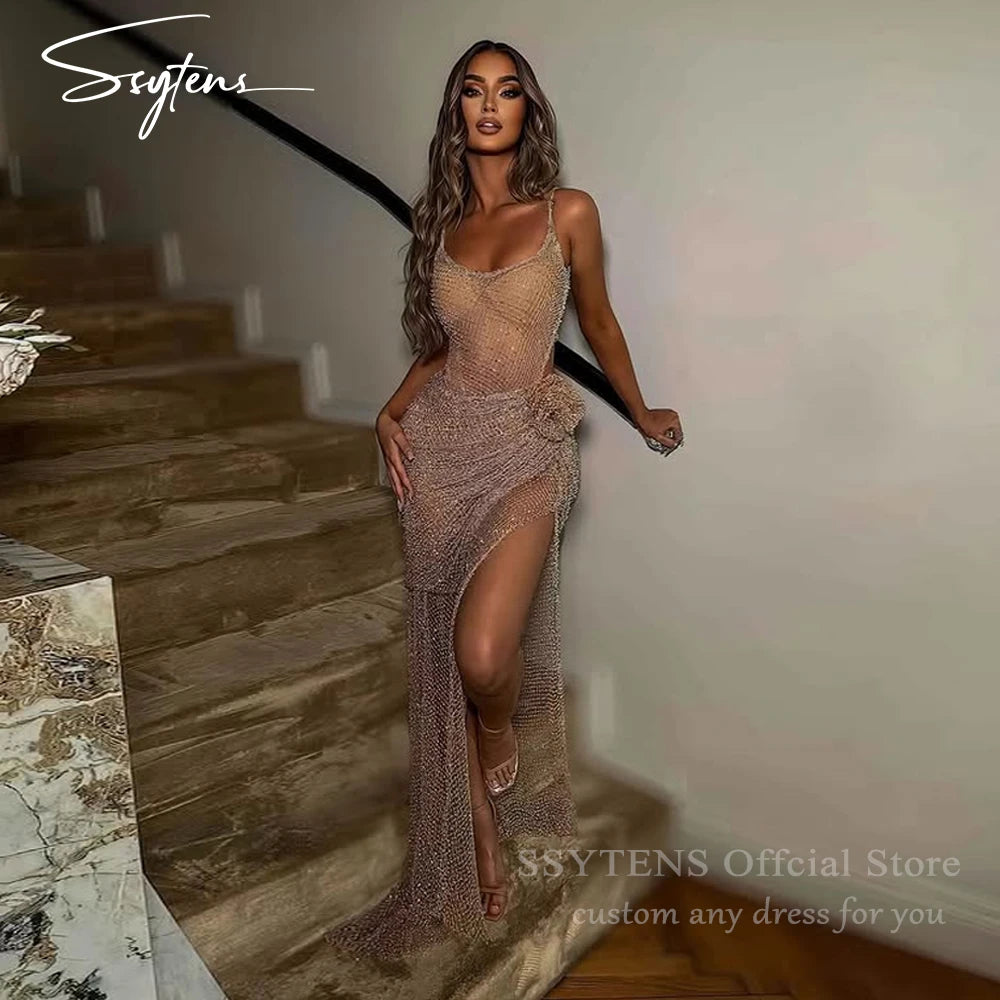 Mermaid Prom Dresses Shiny Sexy Wear Customized Vestidos Luxury Cocktail Party Dress