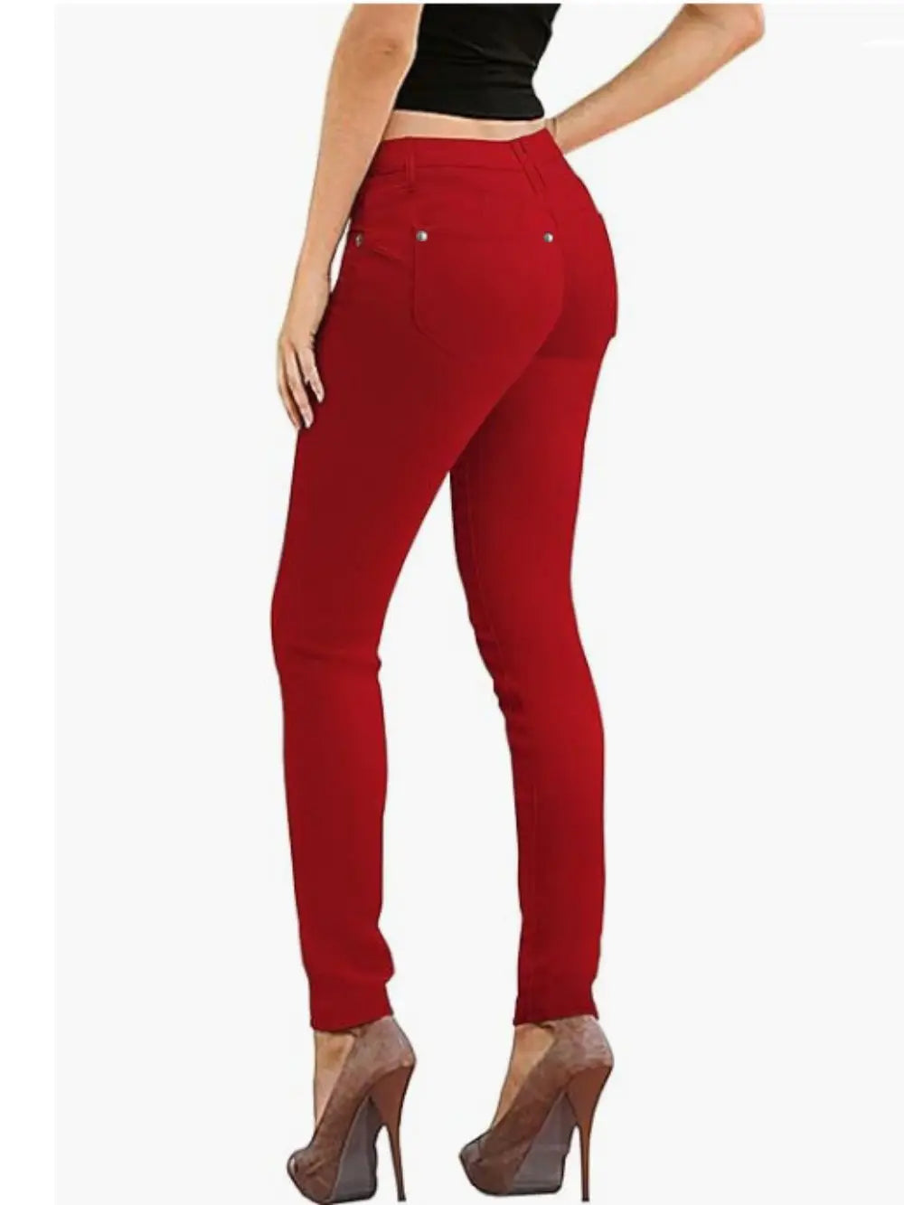 Casual Stretchy White Skinny Jeans