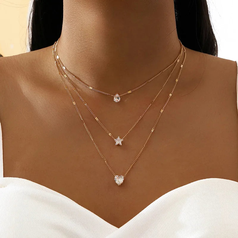 Bohemian Multilayer Stick Pendant Necklace