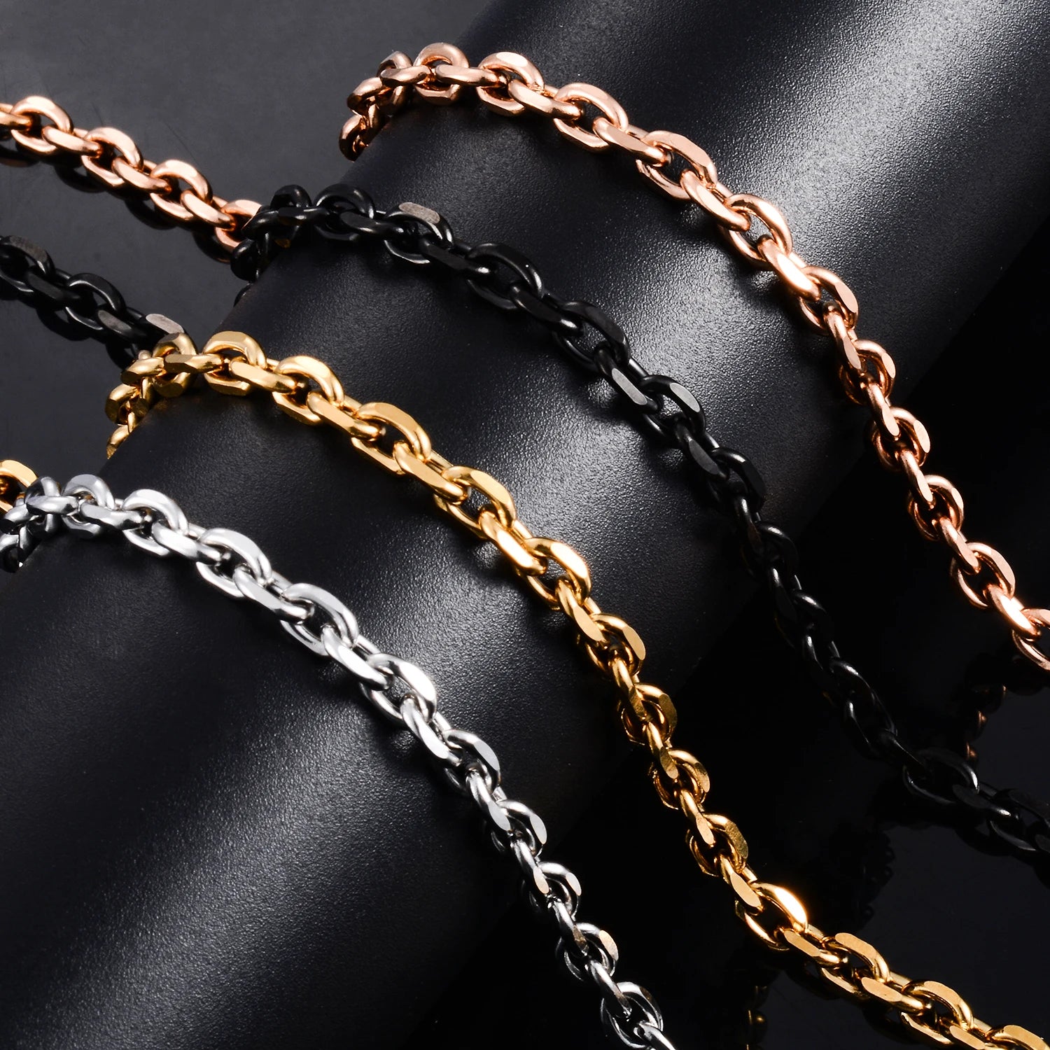 Stainless Steel O Shape Link Chain Bracelet