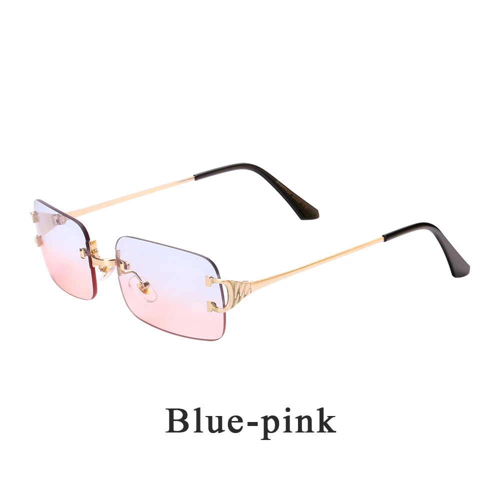 Ruiao 2025 Rimless Square UV400 Sunglasses