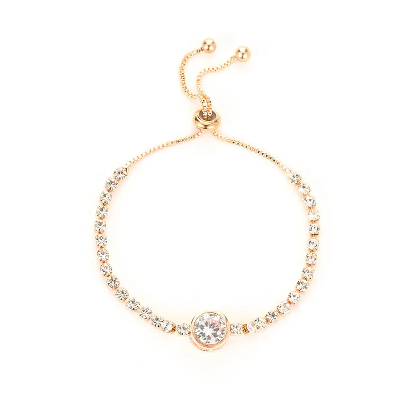 Luxury AAA Zircon Opal Clover Adjustable Bracelet