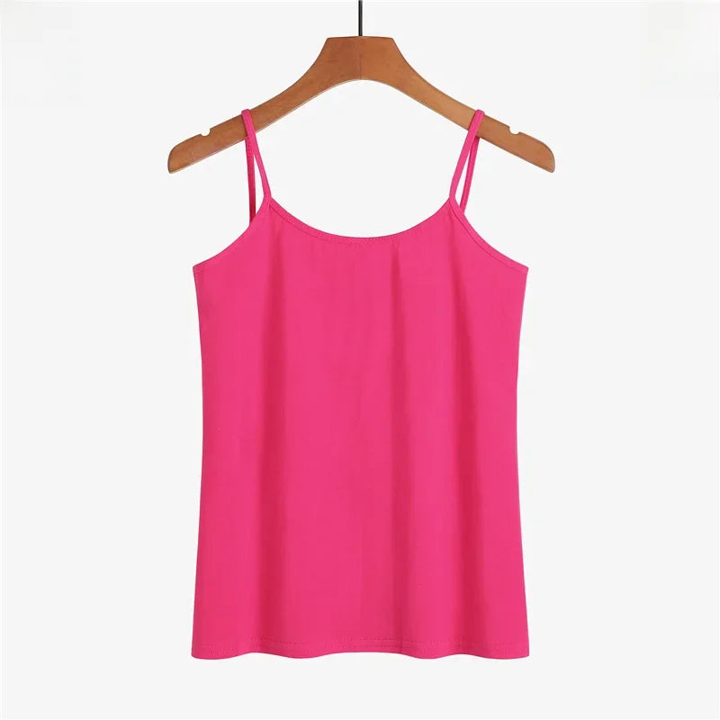 Pure Cotton White Sleeveless Tank Top