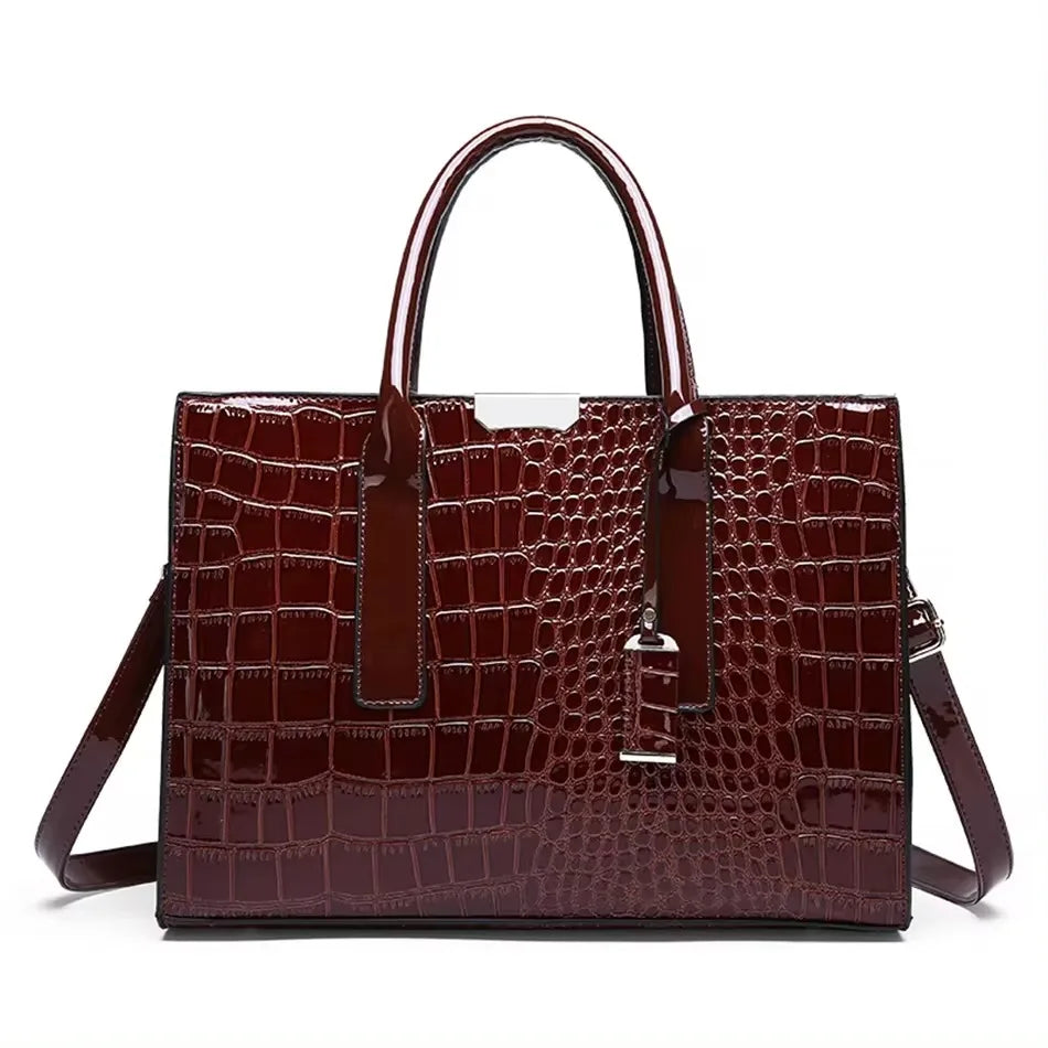 Luxury Print Leather Women’s Shoulder Bag