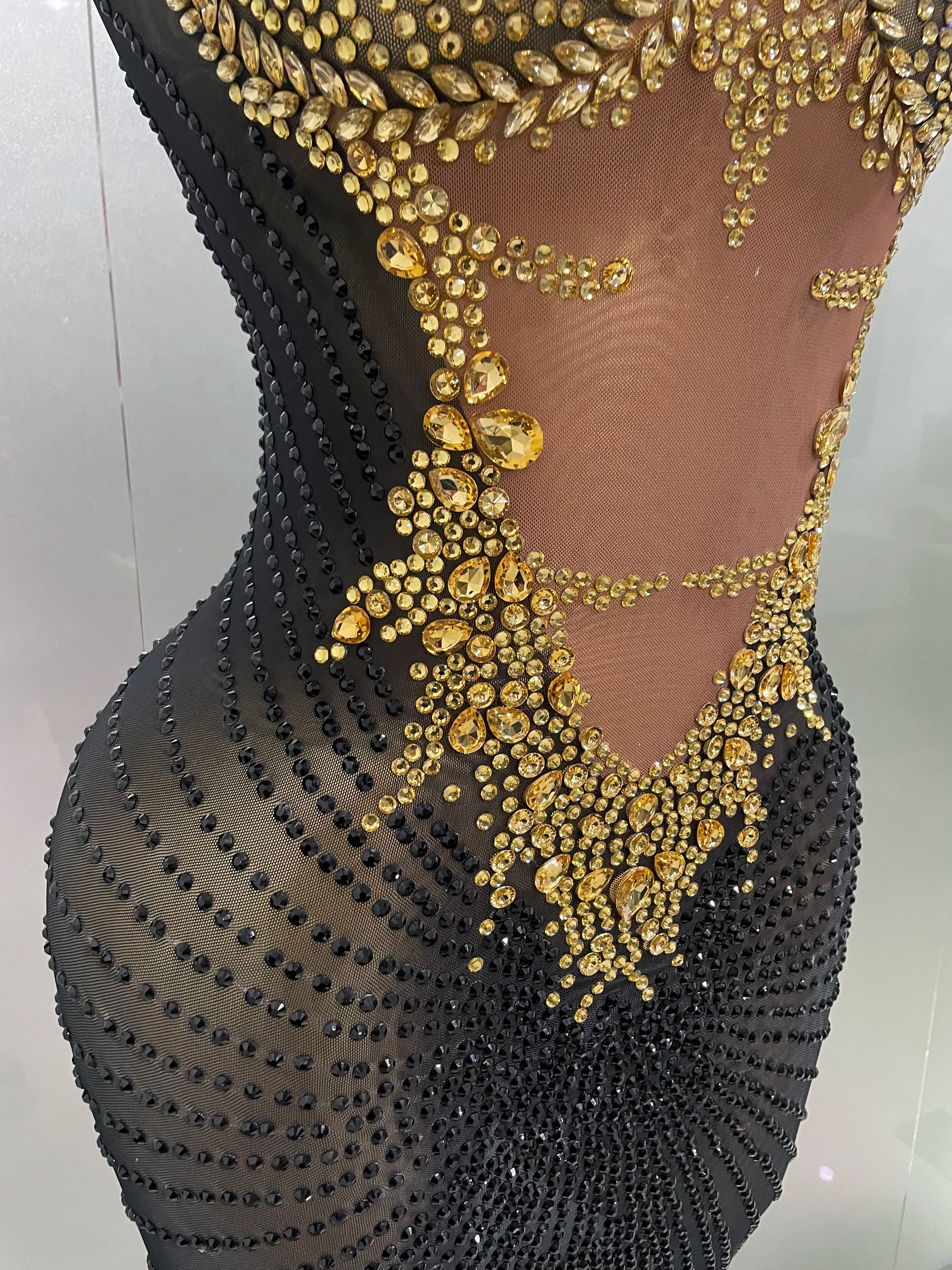 Sexy Sparkly Rhinestones Sleeveless