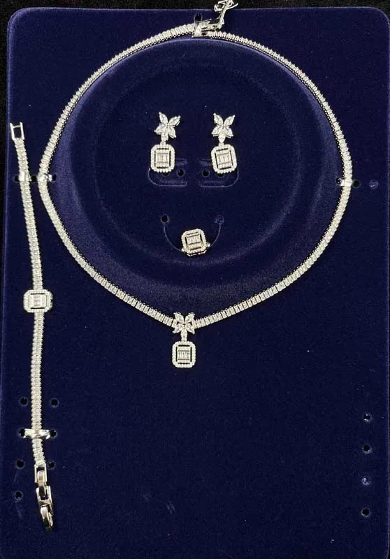 HADIYANA Cubic Zirconia Jewelry Set