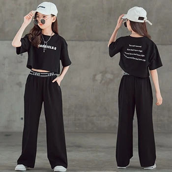 Teen Girls' Letter Top & Pants Set