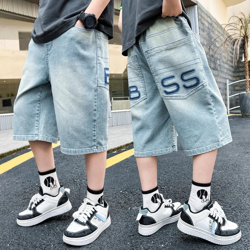 Boys' Light Blue Denim Shorts