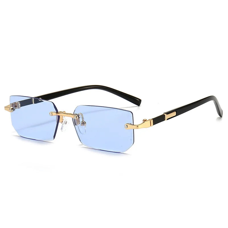 Rimless Classic Square Sunglasses