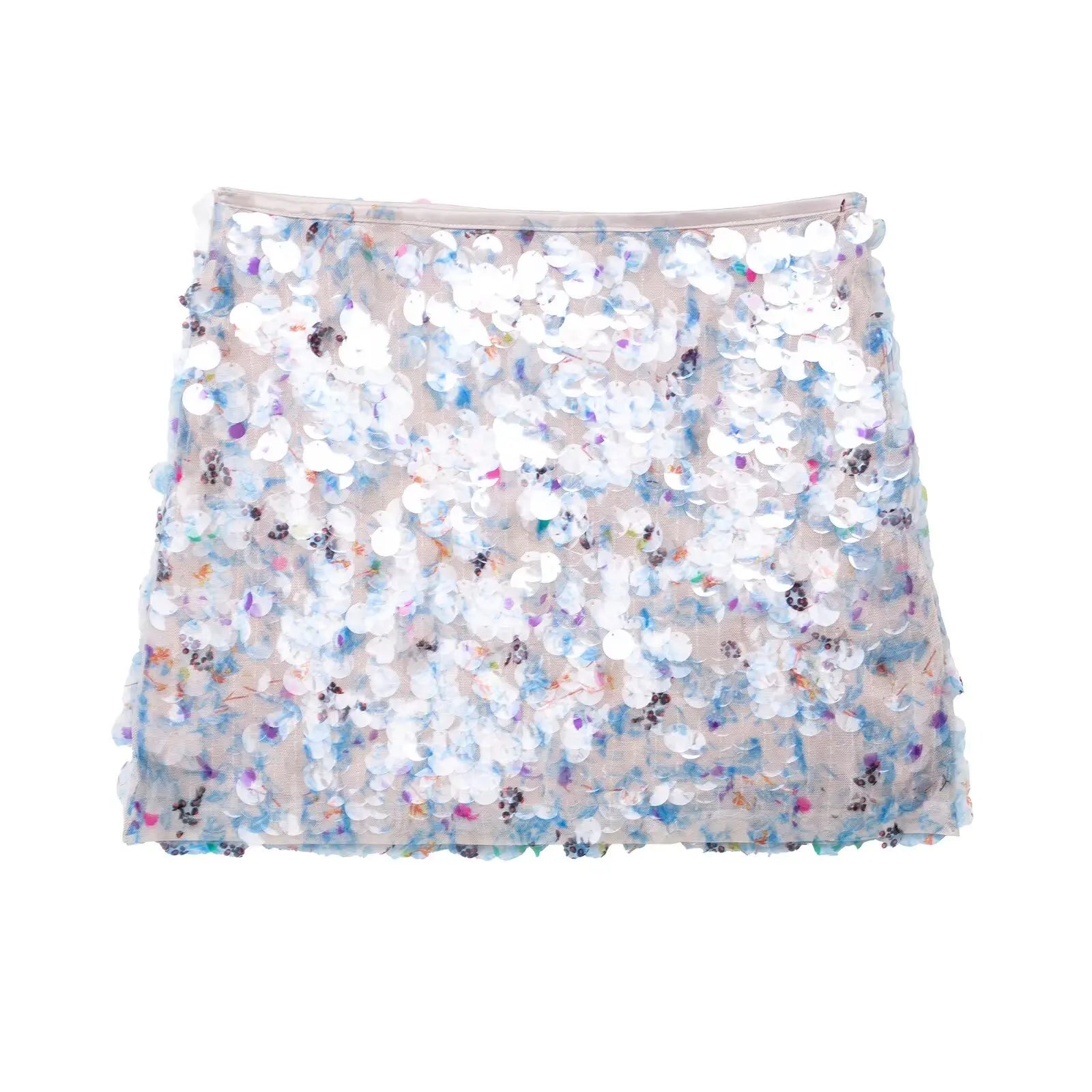 HH Women New Fashion Versatile High Waist Slim Yellow Sequin